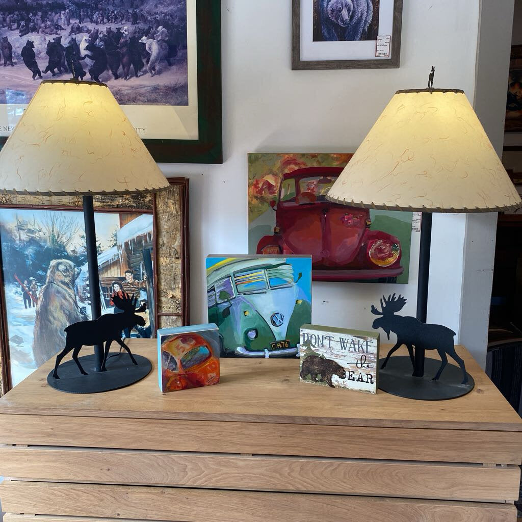 Iron Moose Lamp - Set of 2