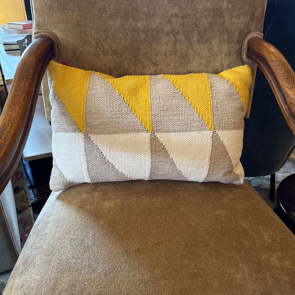 Yellow Geometric Pillow