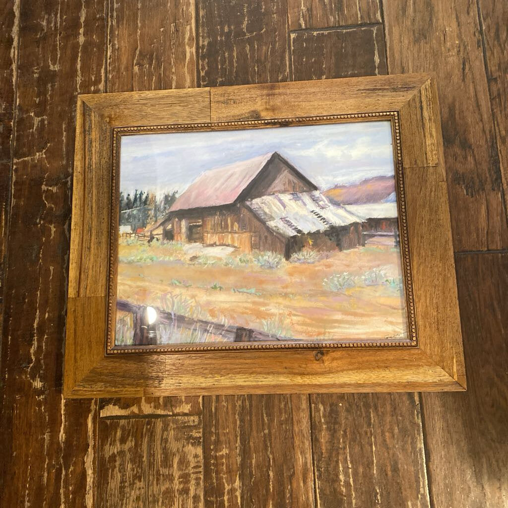 Barn In The Washoe Valley - Pastel By Linda Townsend