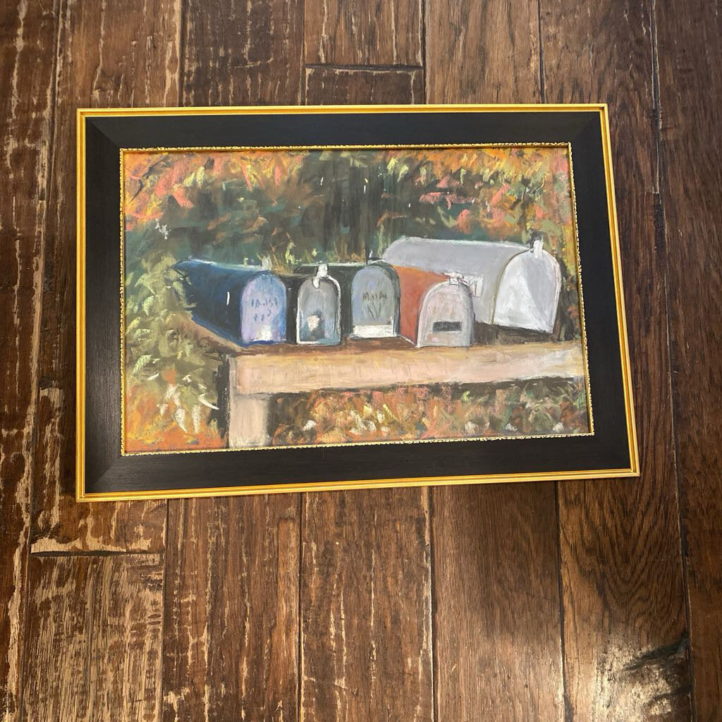 Mail Time - Pastel By Linda Townsend