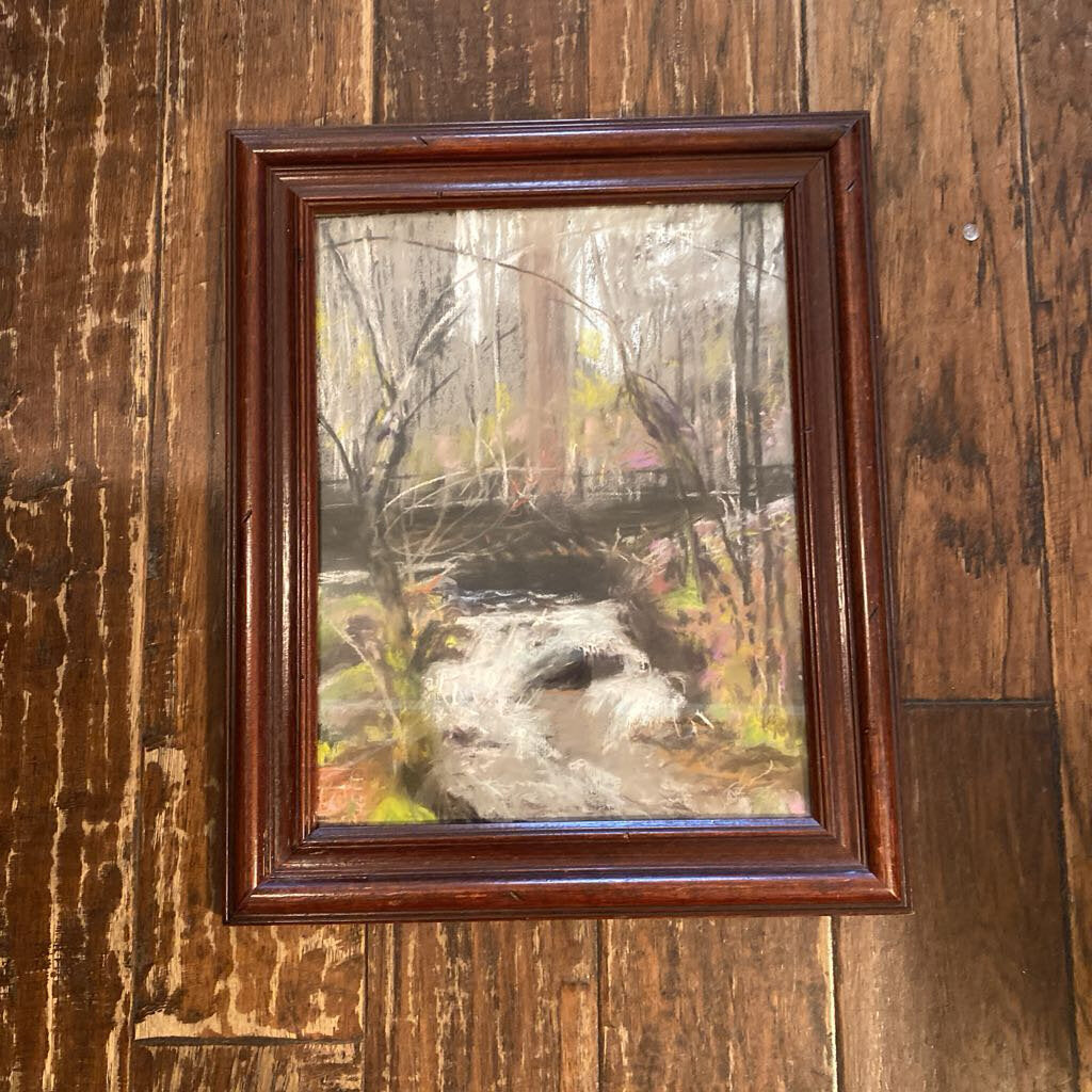 A Walk In The Woods - Pastel By Linda Townsend
