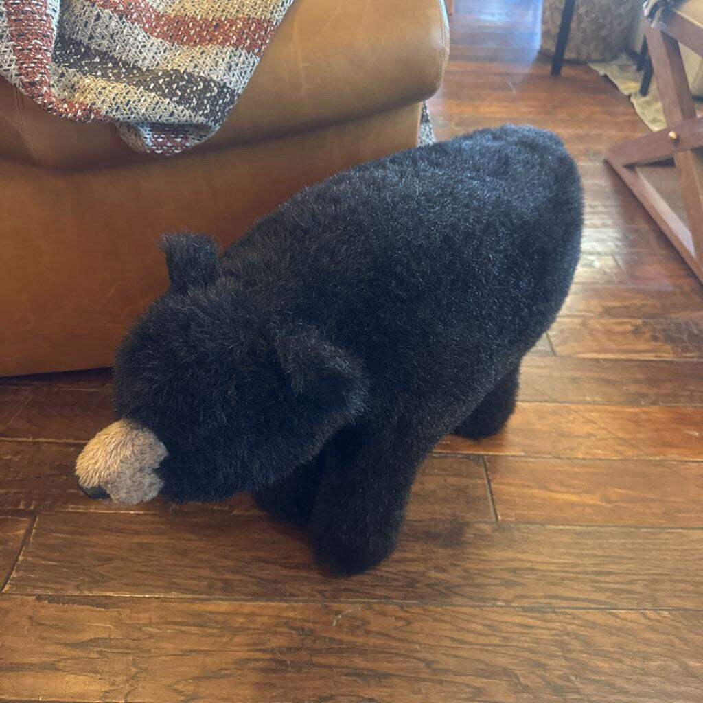 Stuffed Black Bear Foot Stool