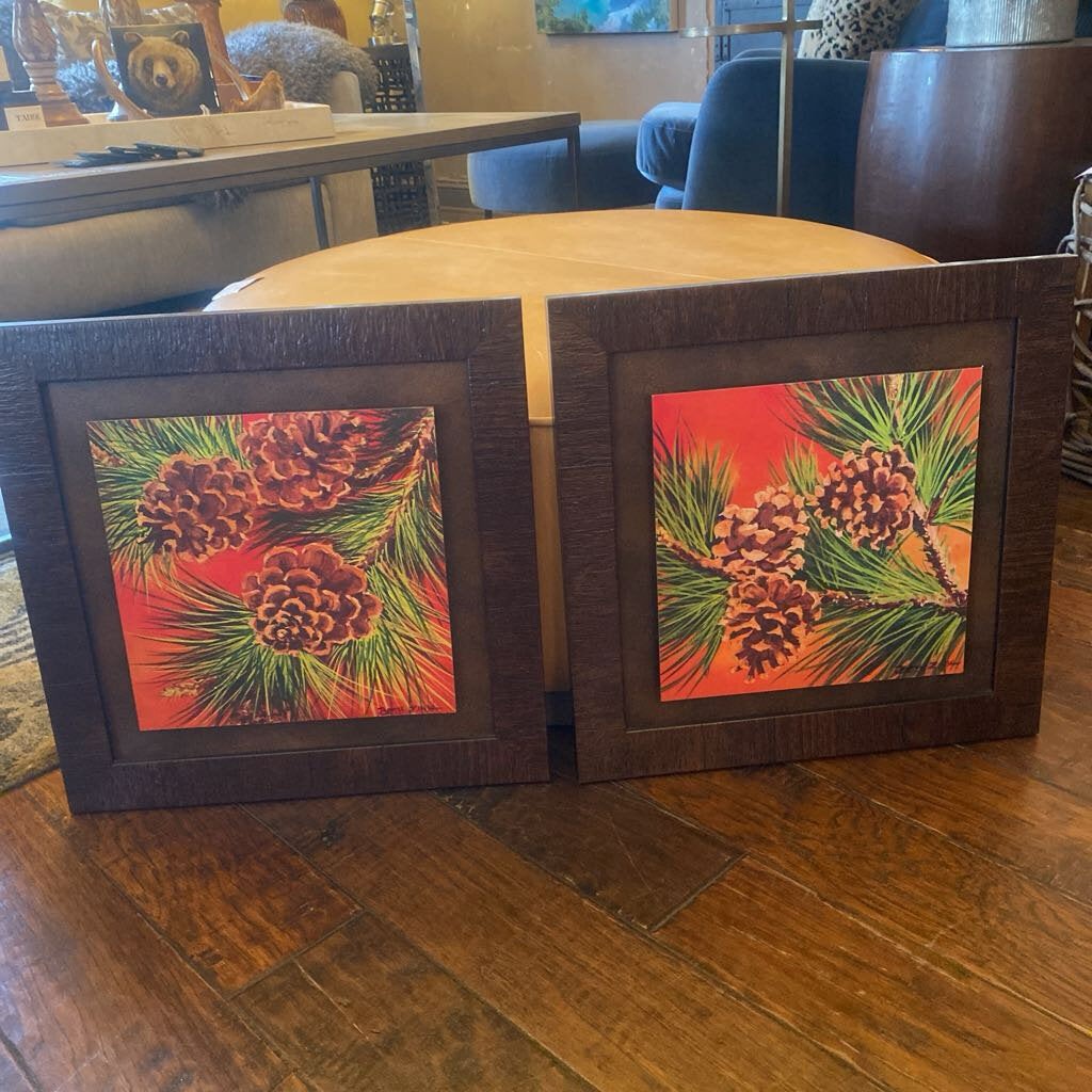 Pine Cone Prints - Set of 2