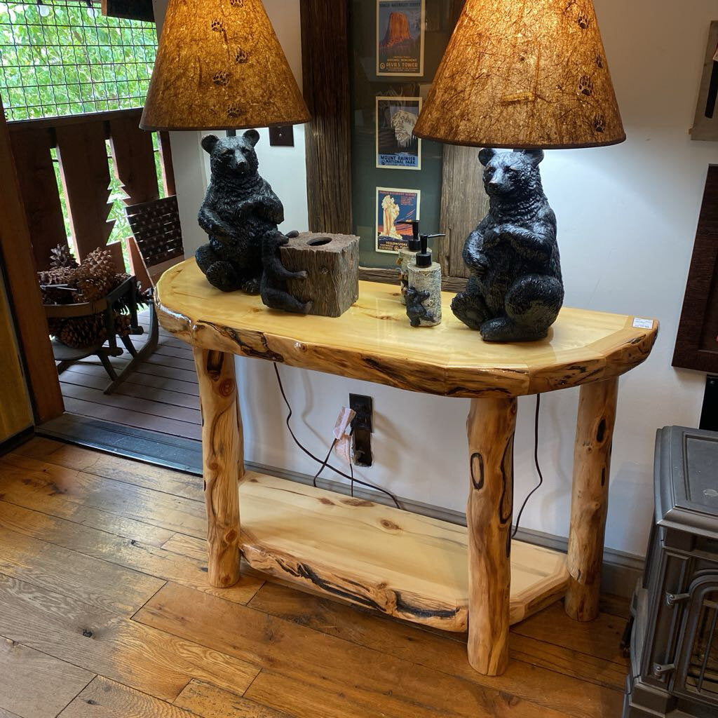 Lodge Pole Pine Console Table