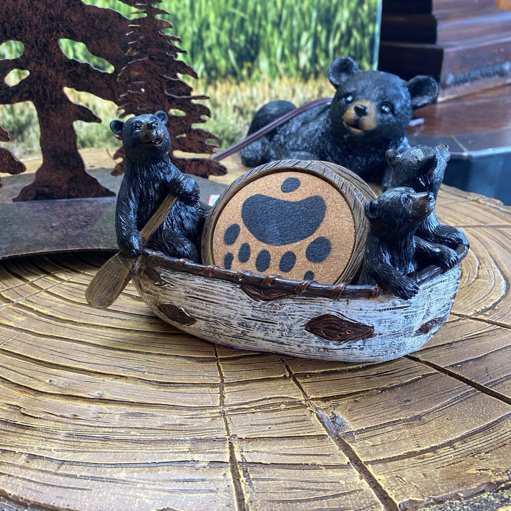 Bears In Canoe Coaster Set
