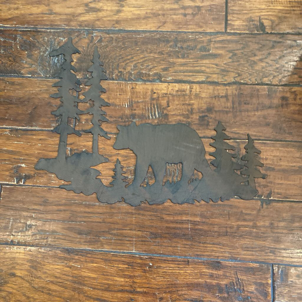 Metal Bear Wall Art