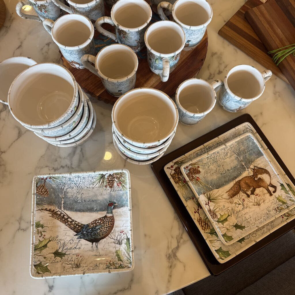 White River Home Deer in Pine - 16 Piece Set