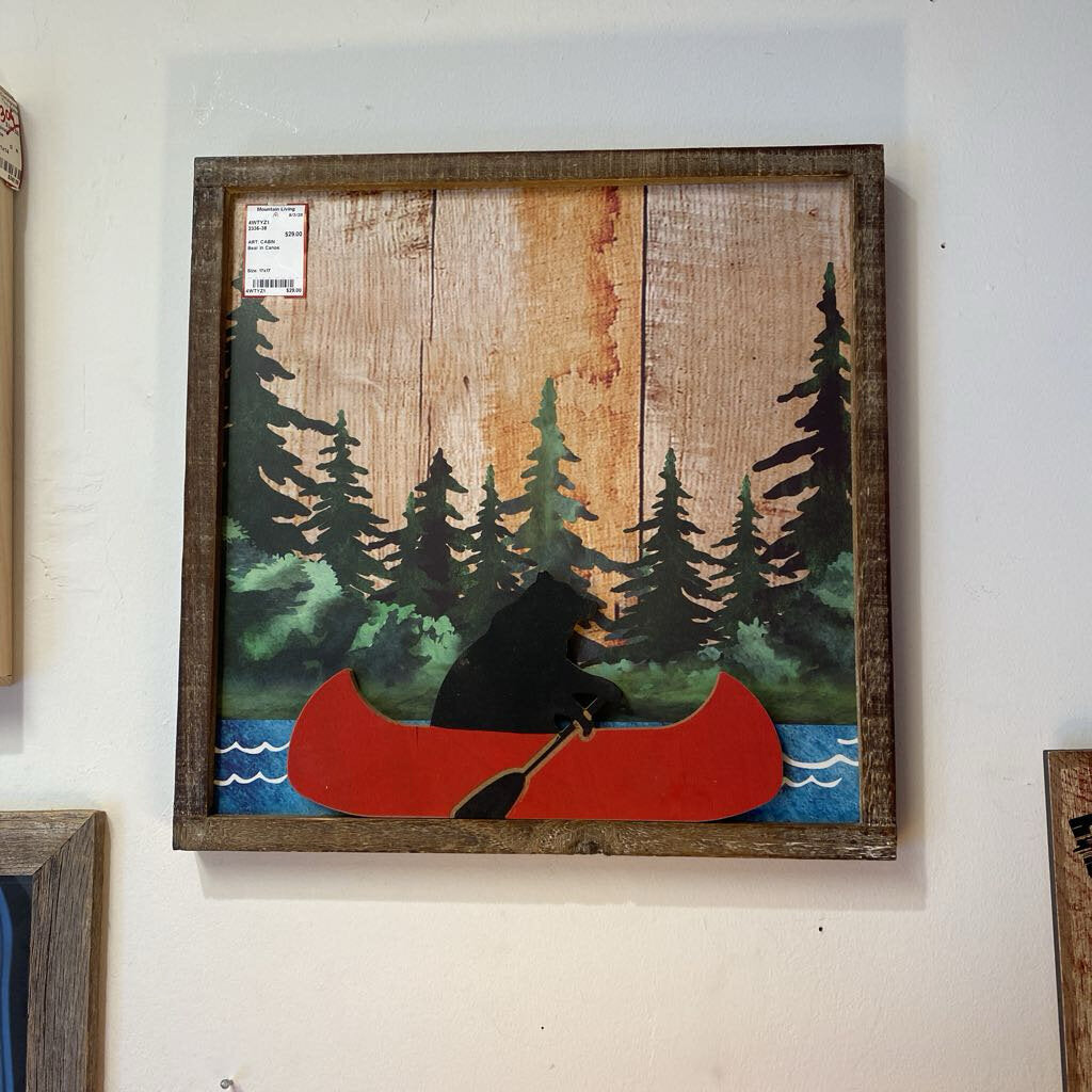 Bear In Canoe