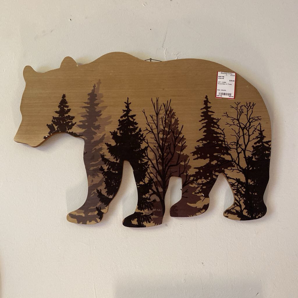 Wood Bear In Trees