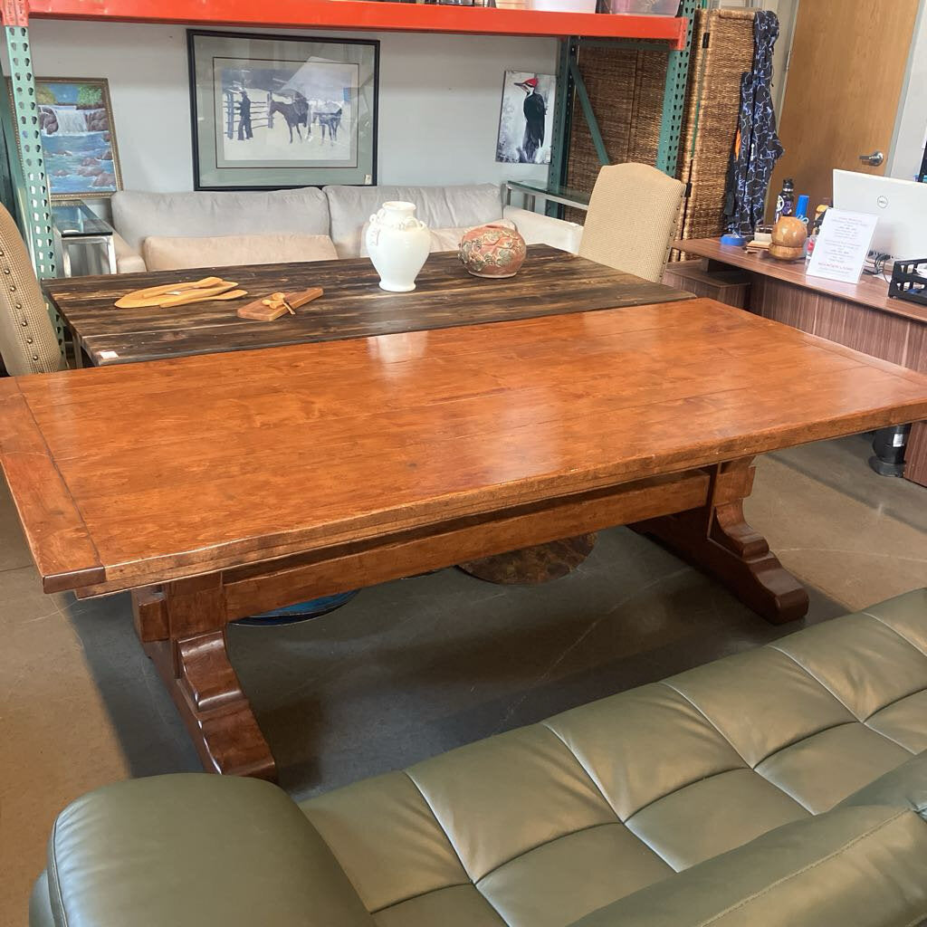 Rustic Trestle Dining Table
