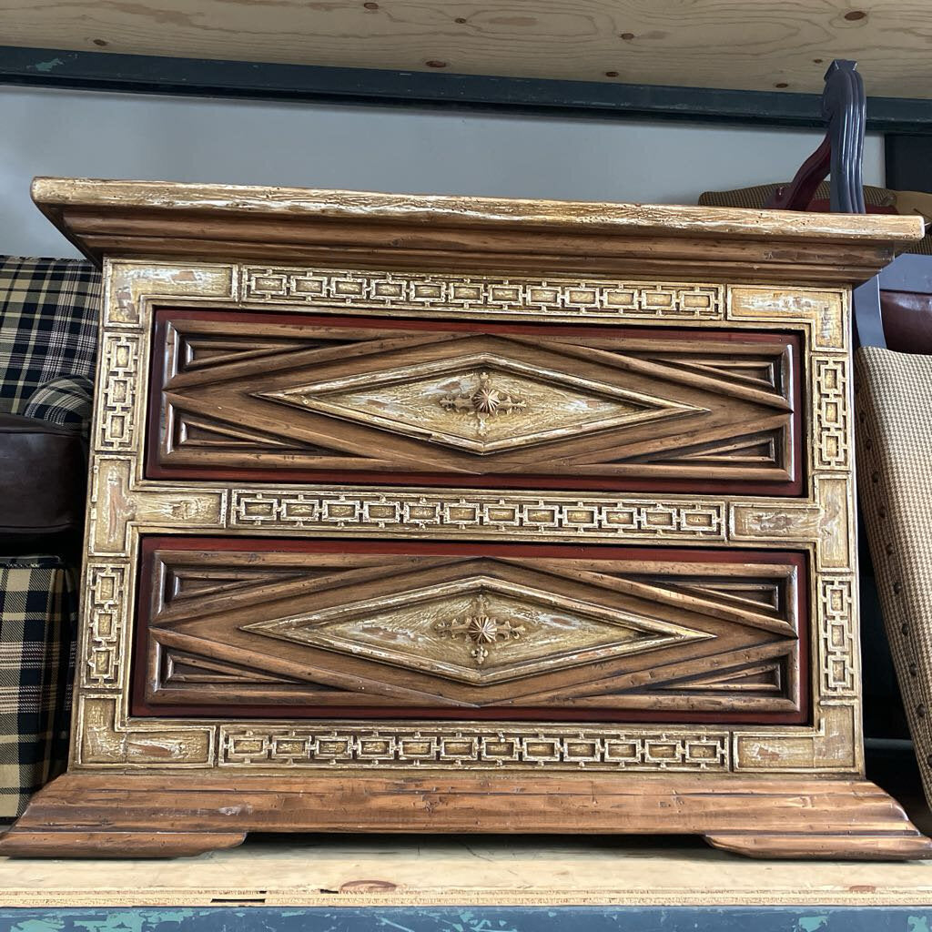 Diamond Pattern 2 Drawer Nightstands Set of 2