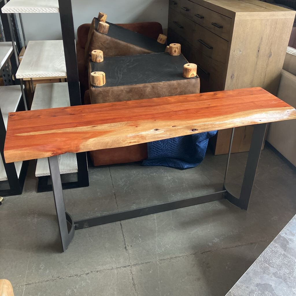 Live Edge Console Table w/ Metal Legs