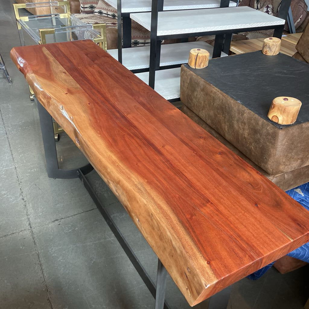 Live Edge Console Table w/ Metal Legs