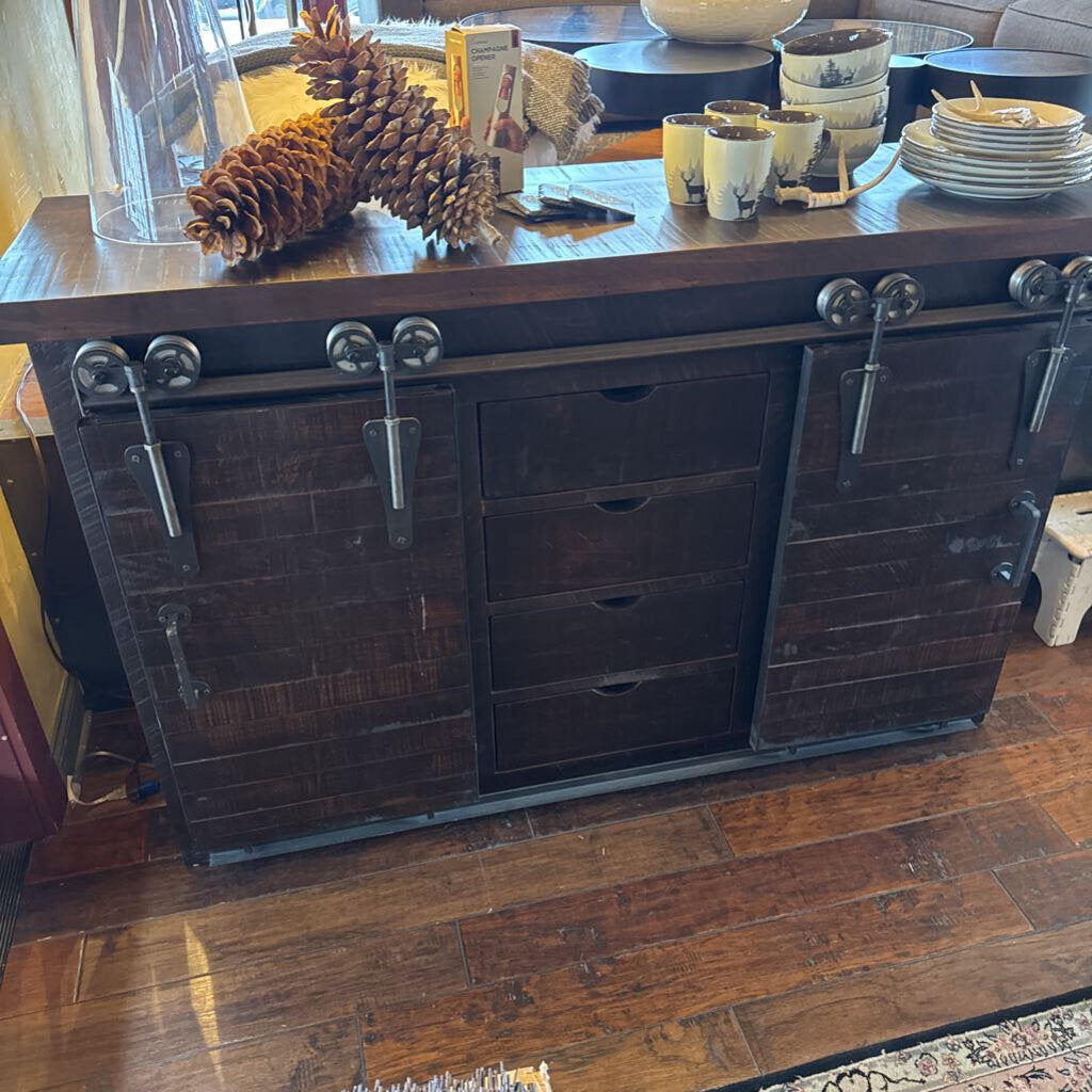 Ruff Sawn Barn Door Console