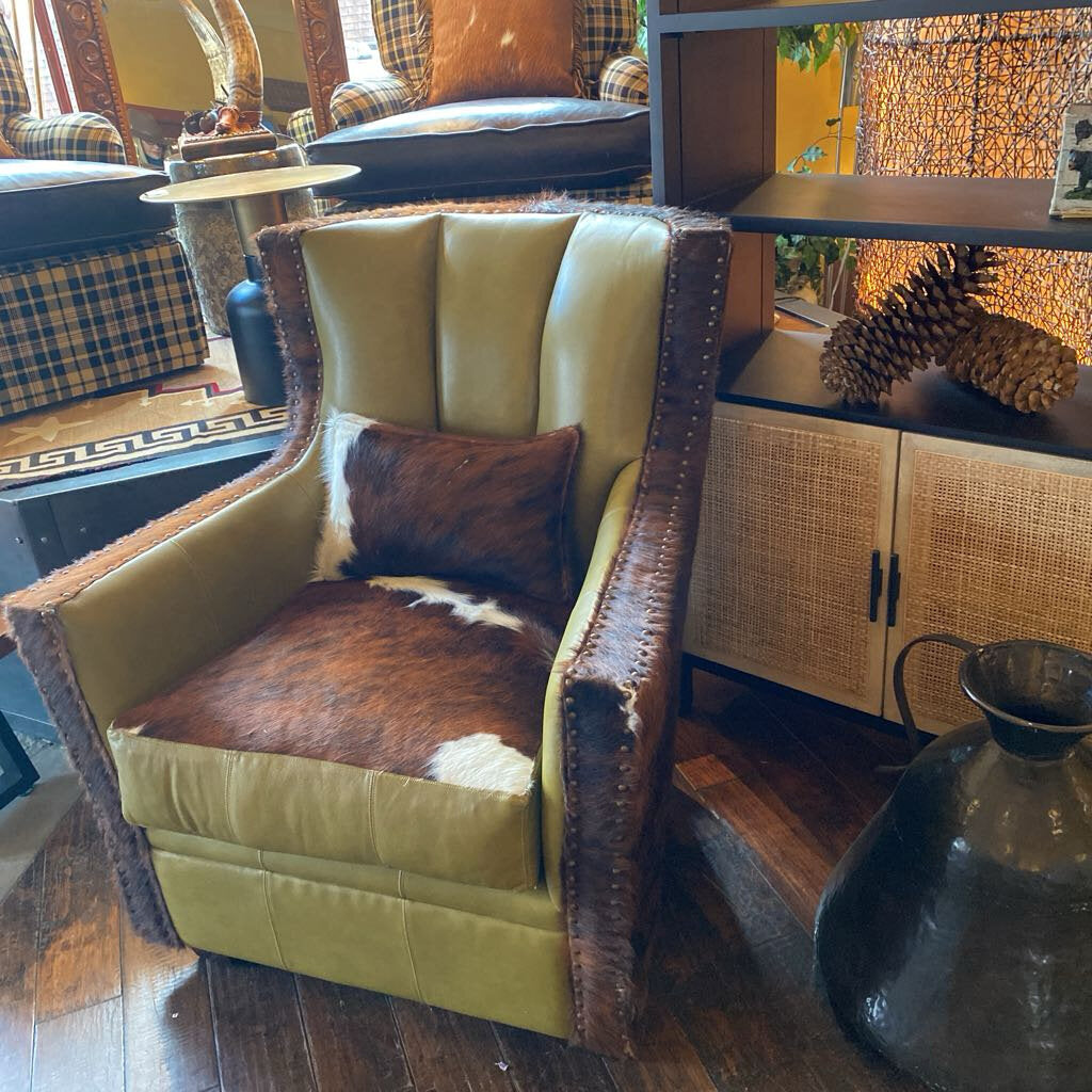 Custom Leather And Hide Chair