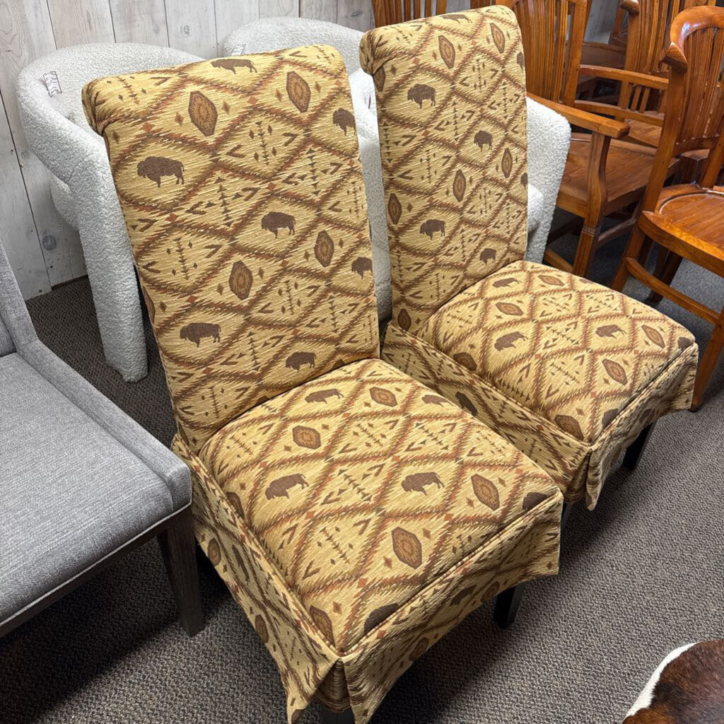 Buffalo Print Dining Chair - Set Of 2