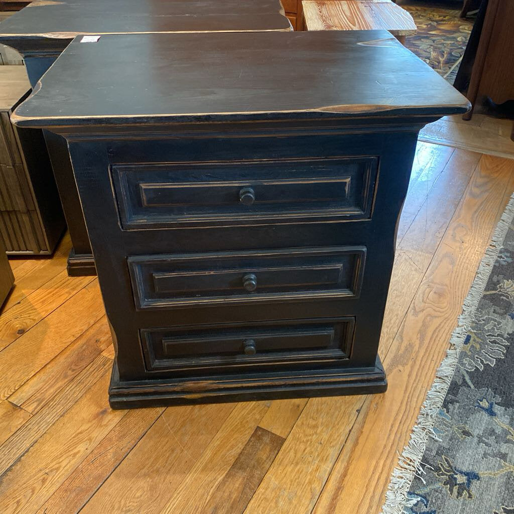 Diestressed Black Nightstand Or Small Dresser