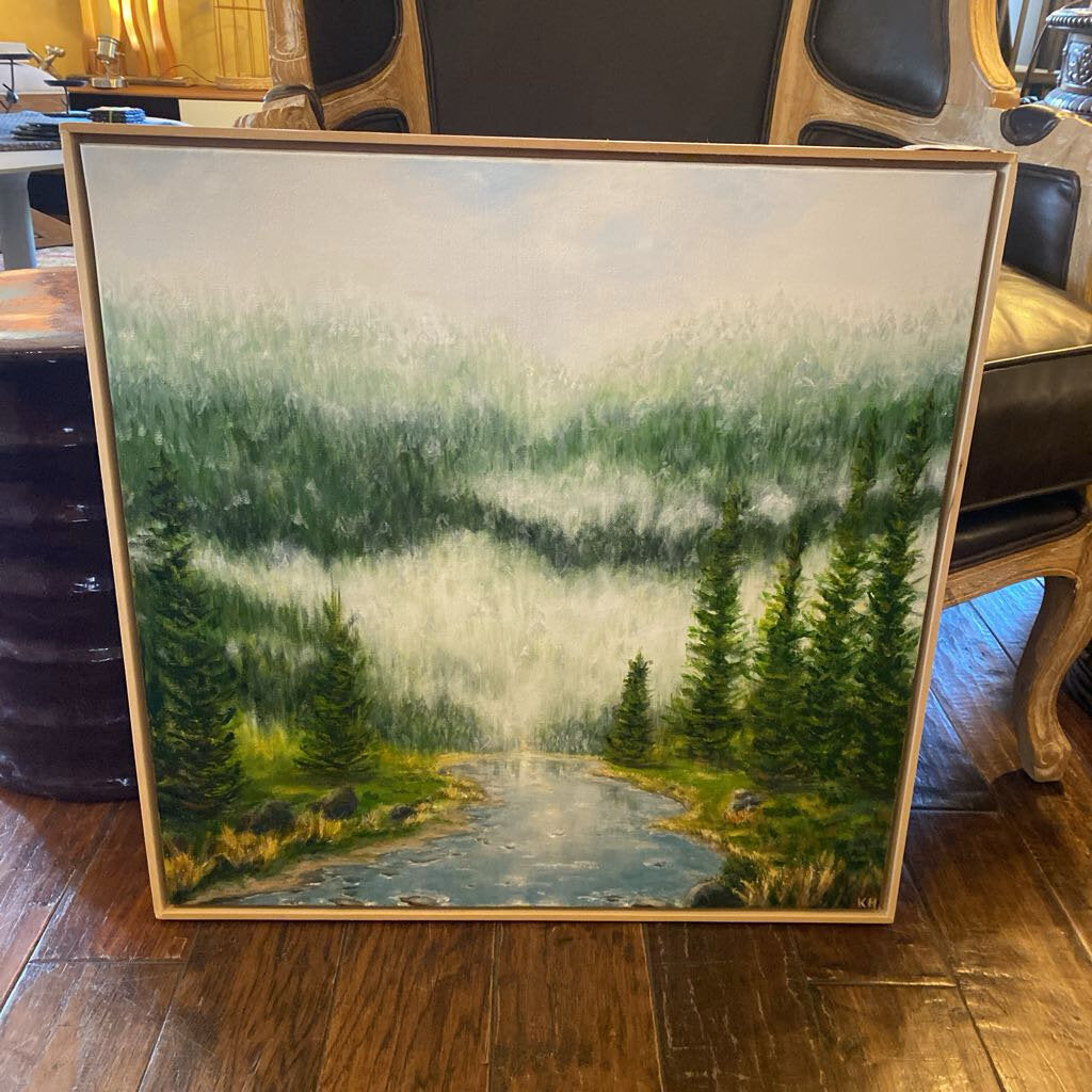 Truckee River Original Oil by Kirsten Hagen