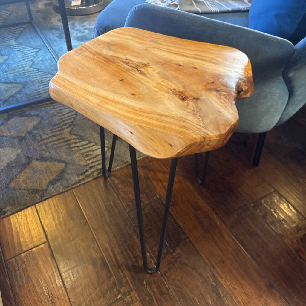 Natural Live Edge Side Table