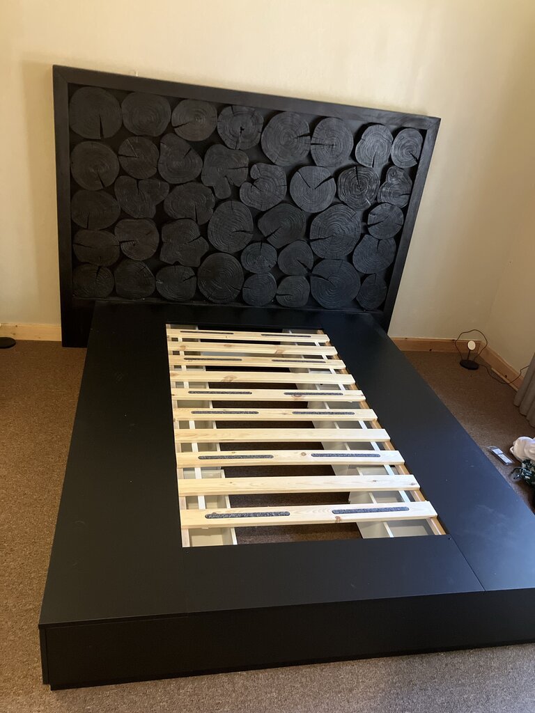 Classic Home Santiago Queen Headboard With Separate Platform With Drawers