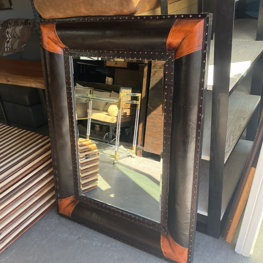 Leather Framed Mirror
