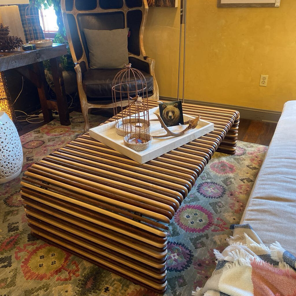 Pacific Green Mid Century Modern Palmwood Coffee Table
