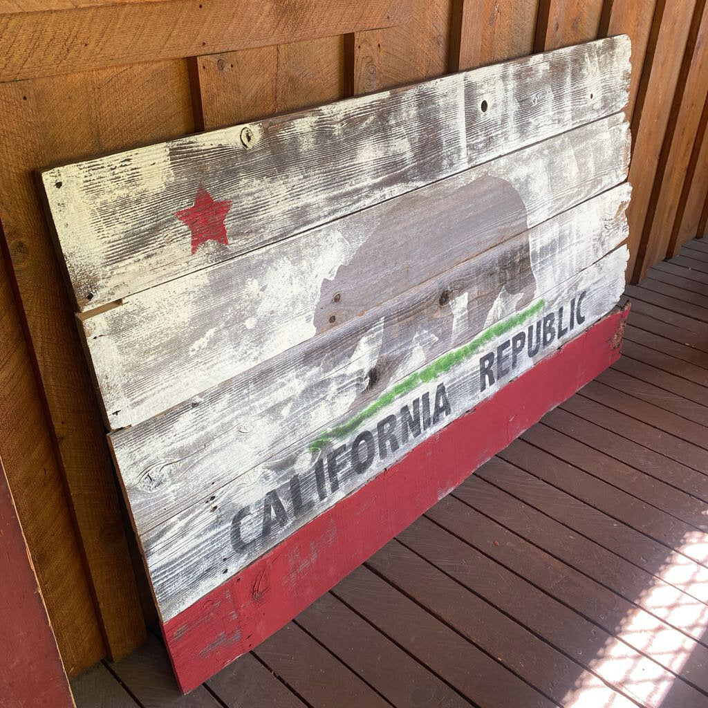Reclaimed Wood CA Flag