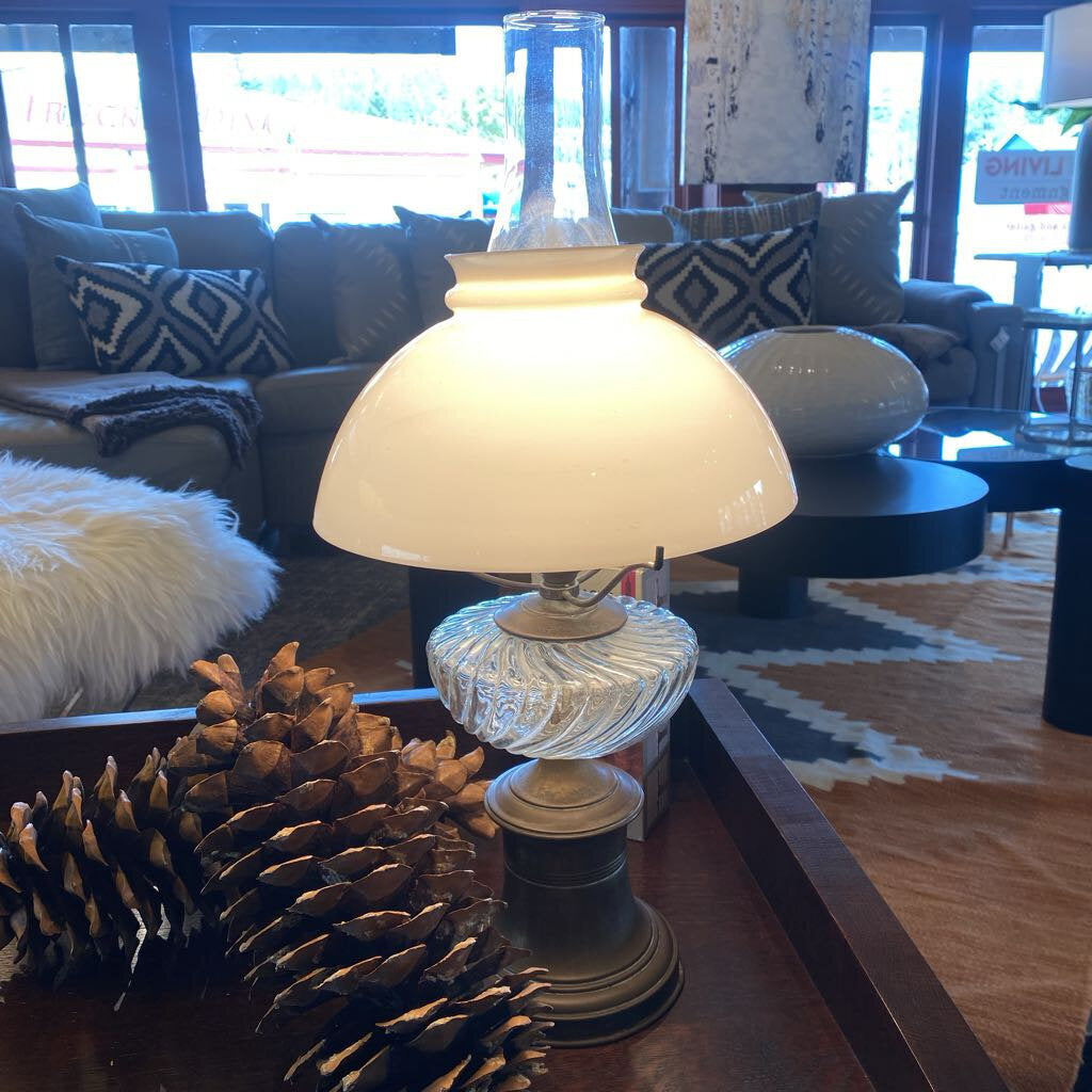 Vintage Hurricane Table Lamp