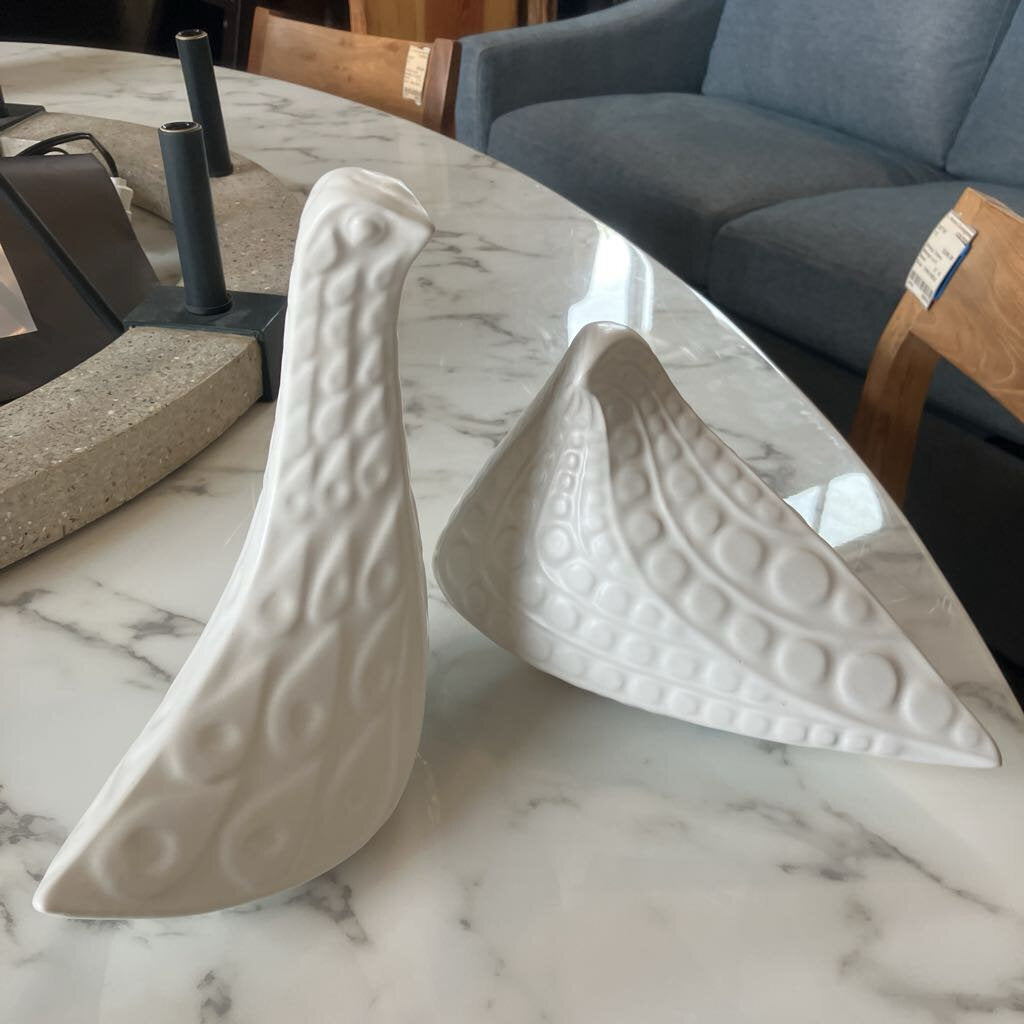 Jonathan Adler Menagerie Ceramic Bird Sculptures Set of 2