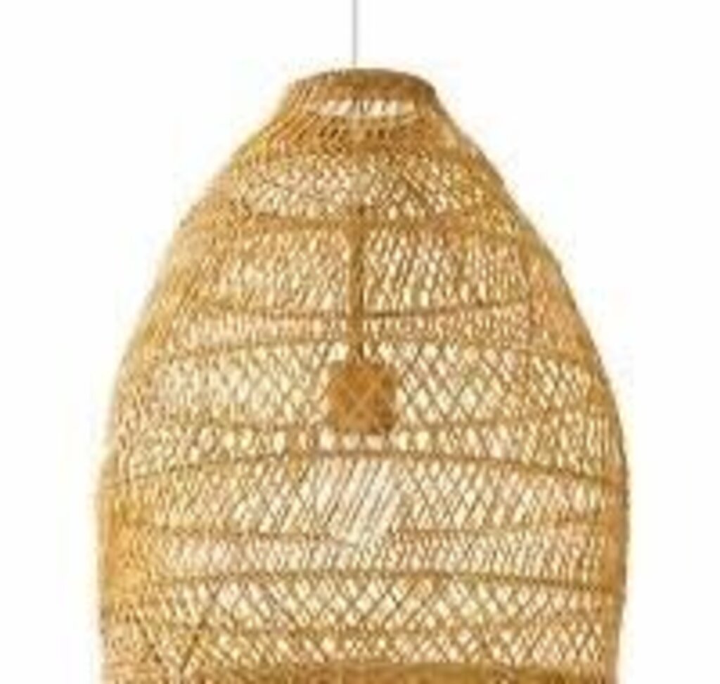 Serena & Lily Headlands Rattan Bell Pendant