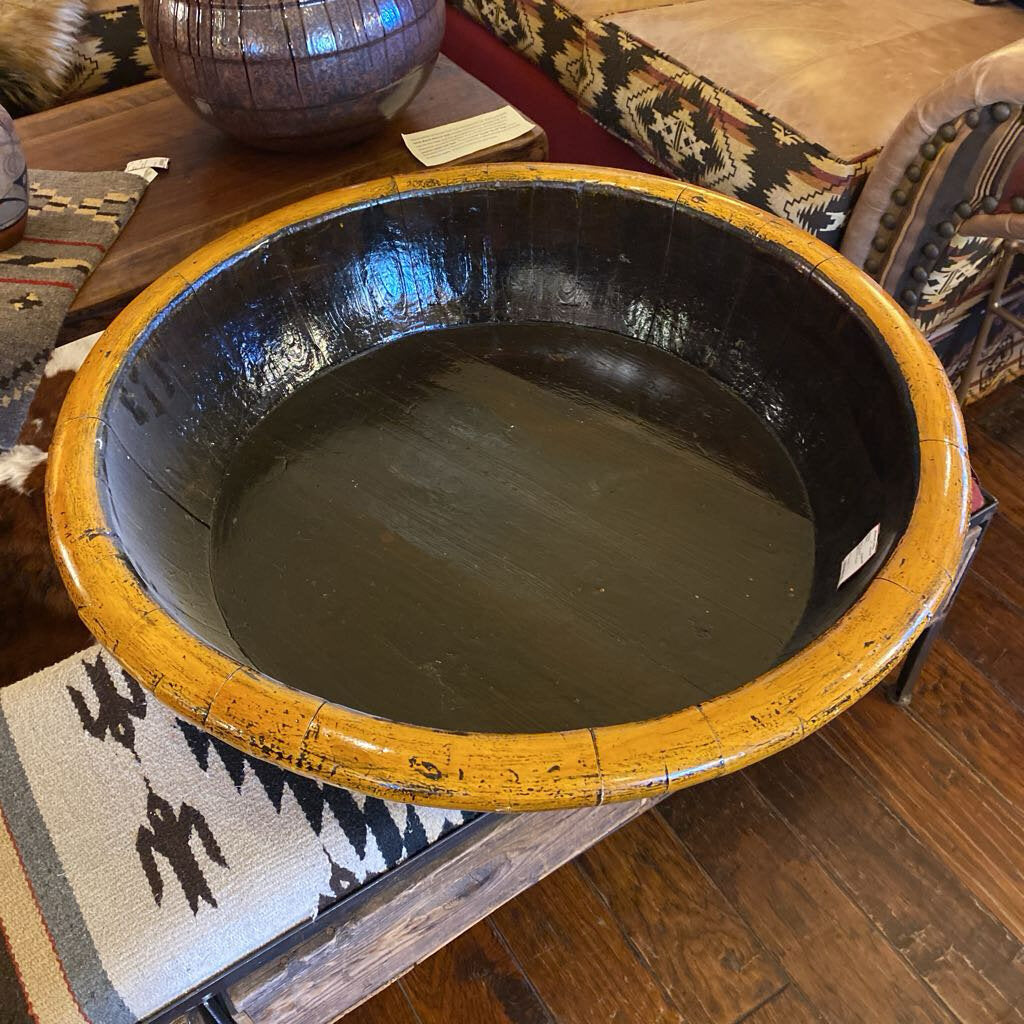 Large Round Wood Bowl