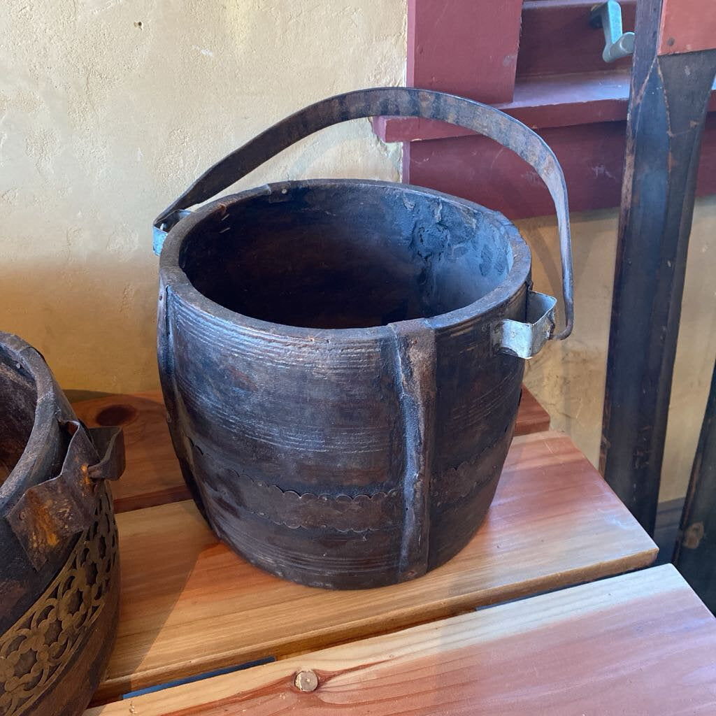 Vintage Wood Staved Bucket