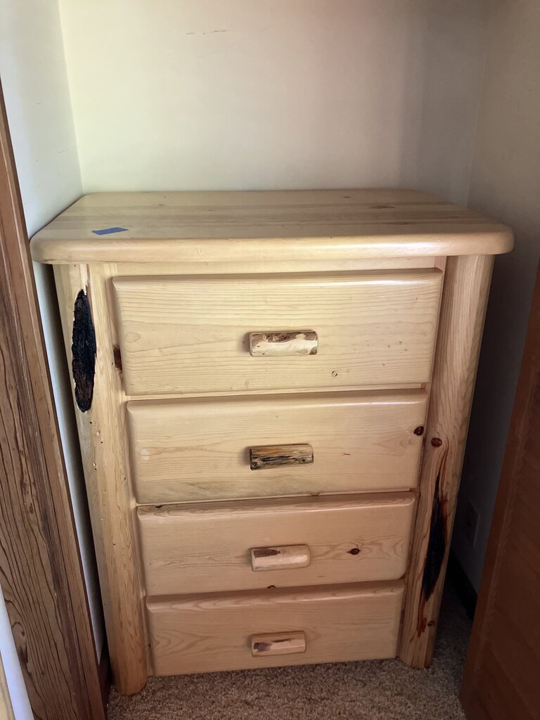 Lodge Pole Pine Four Drawer Dresser
